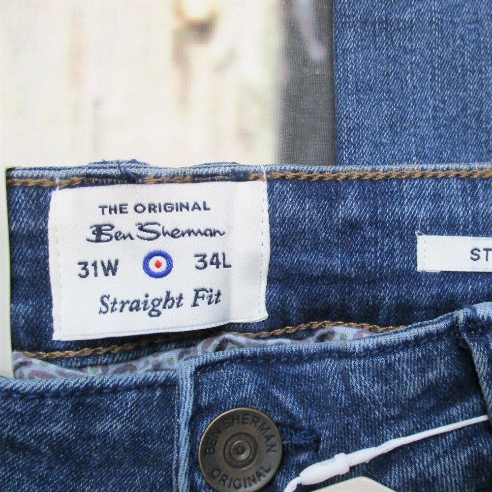 Ben Sherman Straight Stretch Fit Jeans - Picture 6 of 8